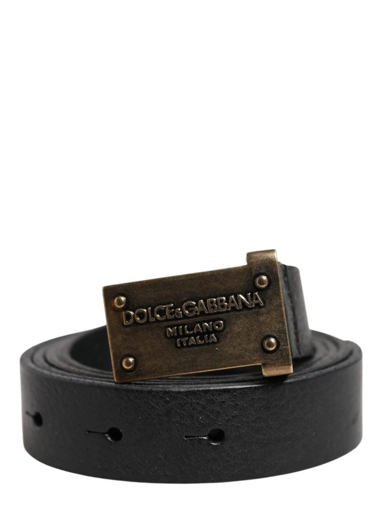 Black Leather Regular Belt