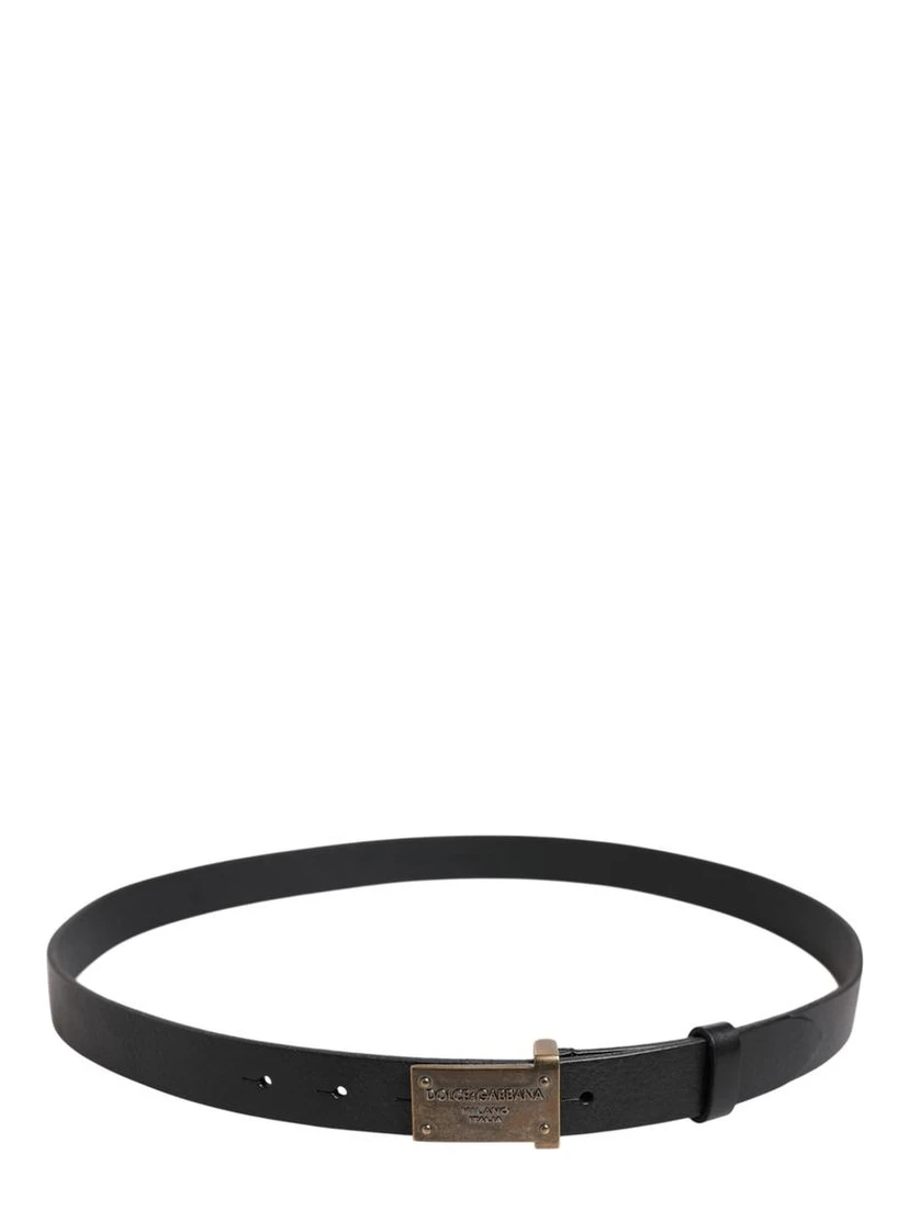 Black Leather Regular Belt