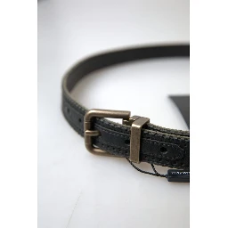 Black Leather Regular Belt