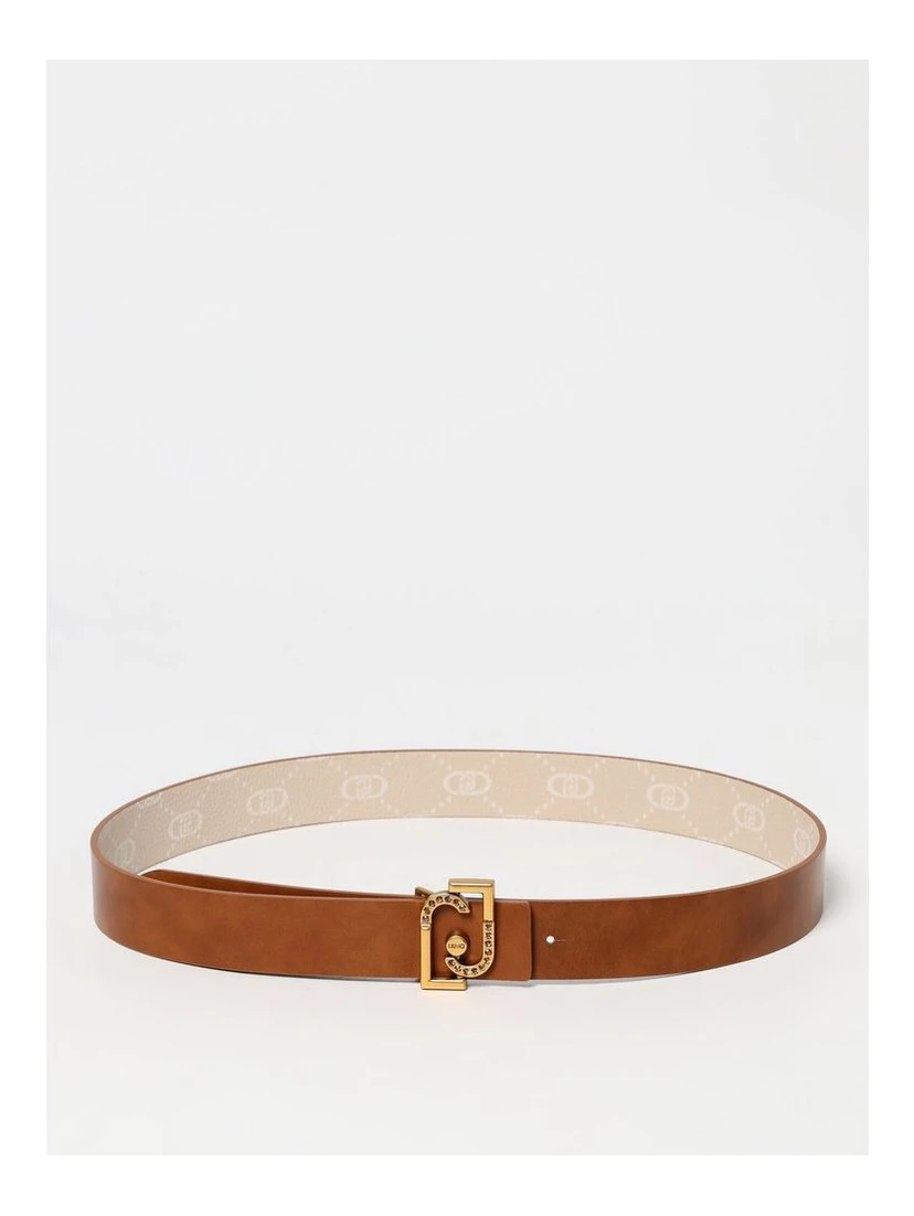 Beige Leather Regular Belt