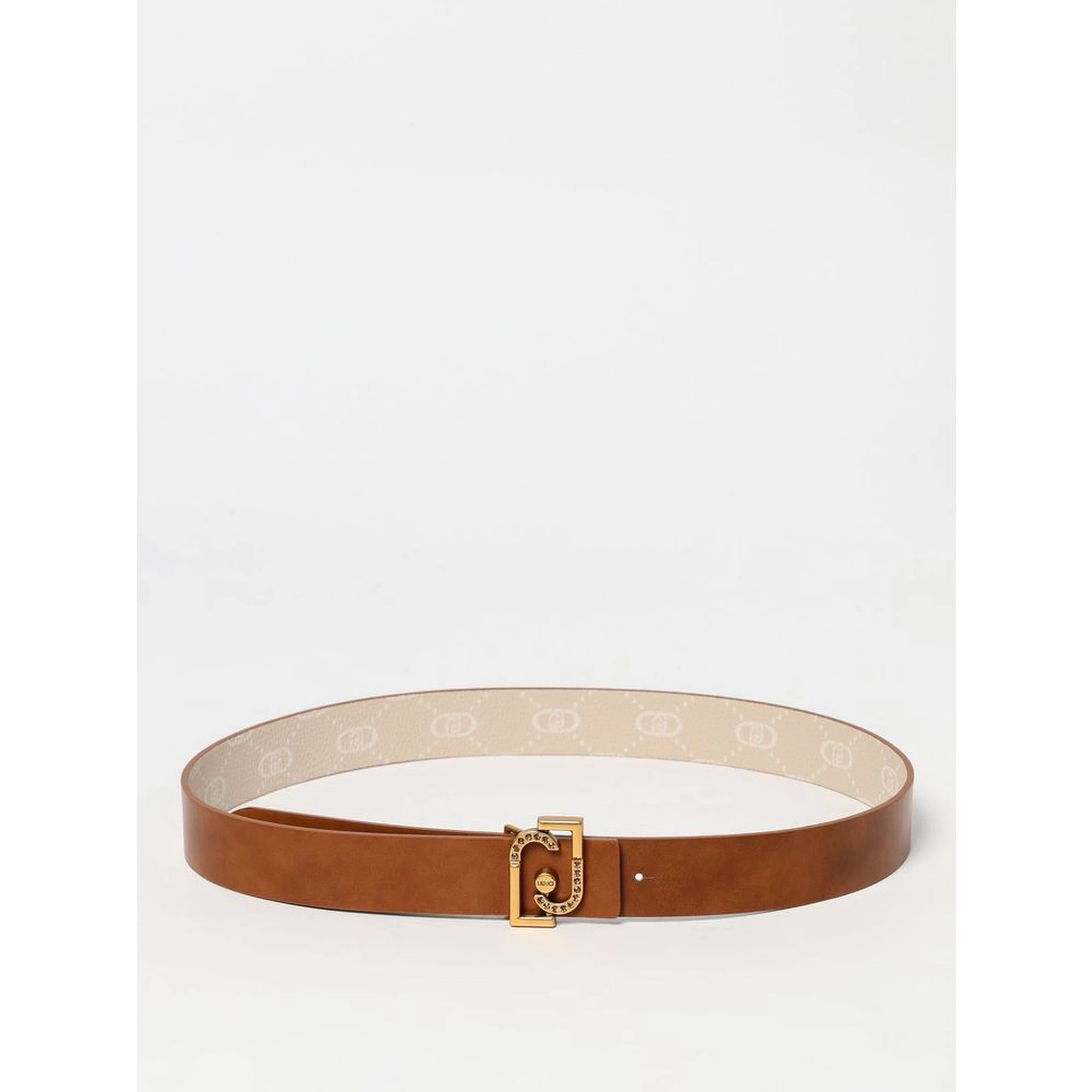 Beige Leather Regular Belt