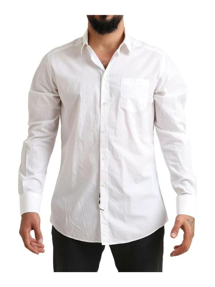 White Cotton Dress Shirt