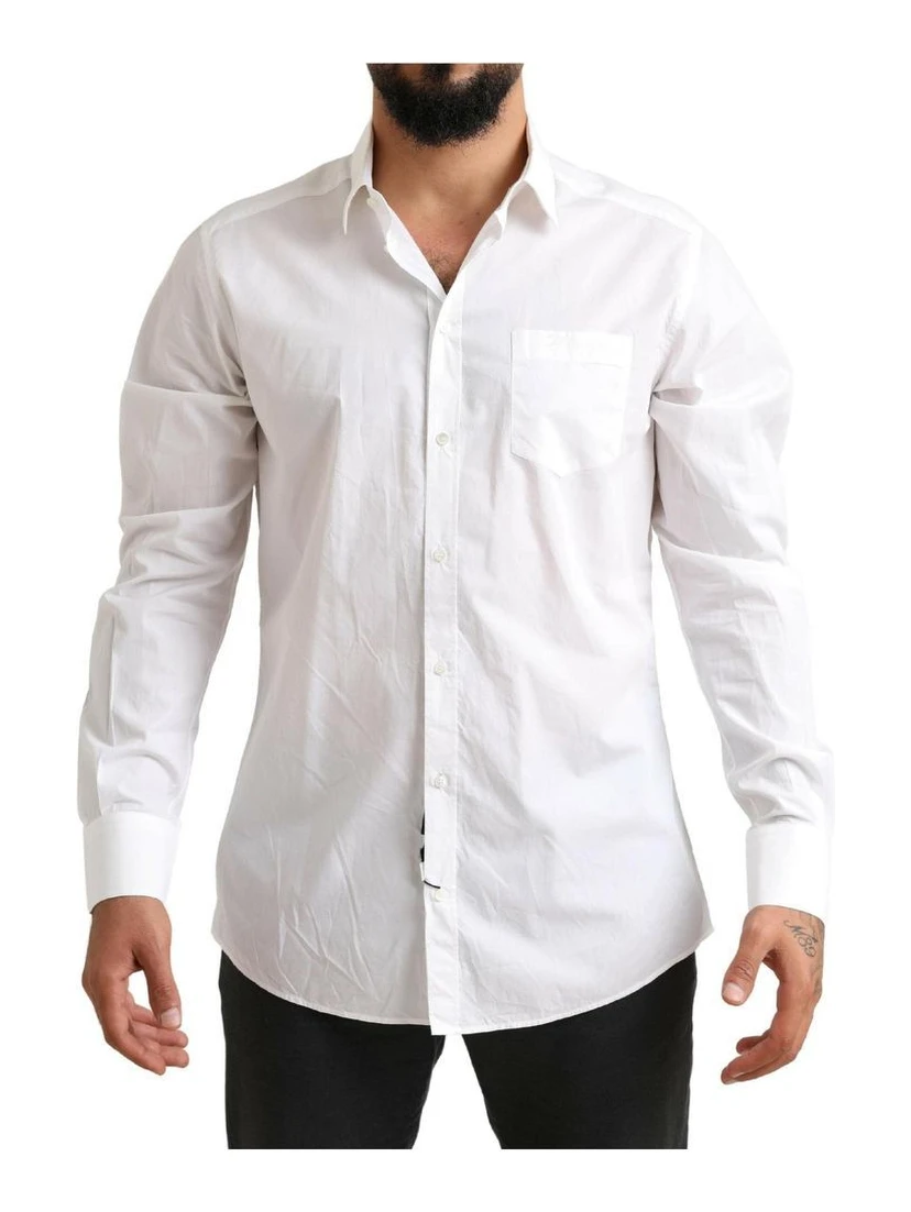 White Cotton Dress Shirt