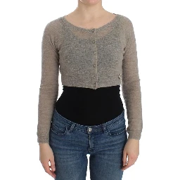 Beige Alpaca Leather Cardigan