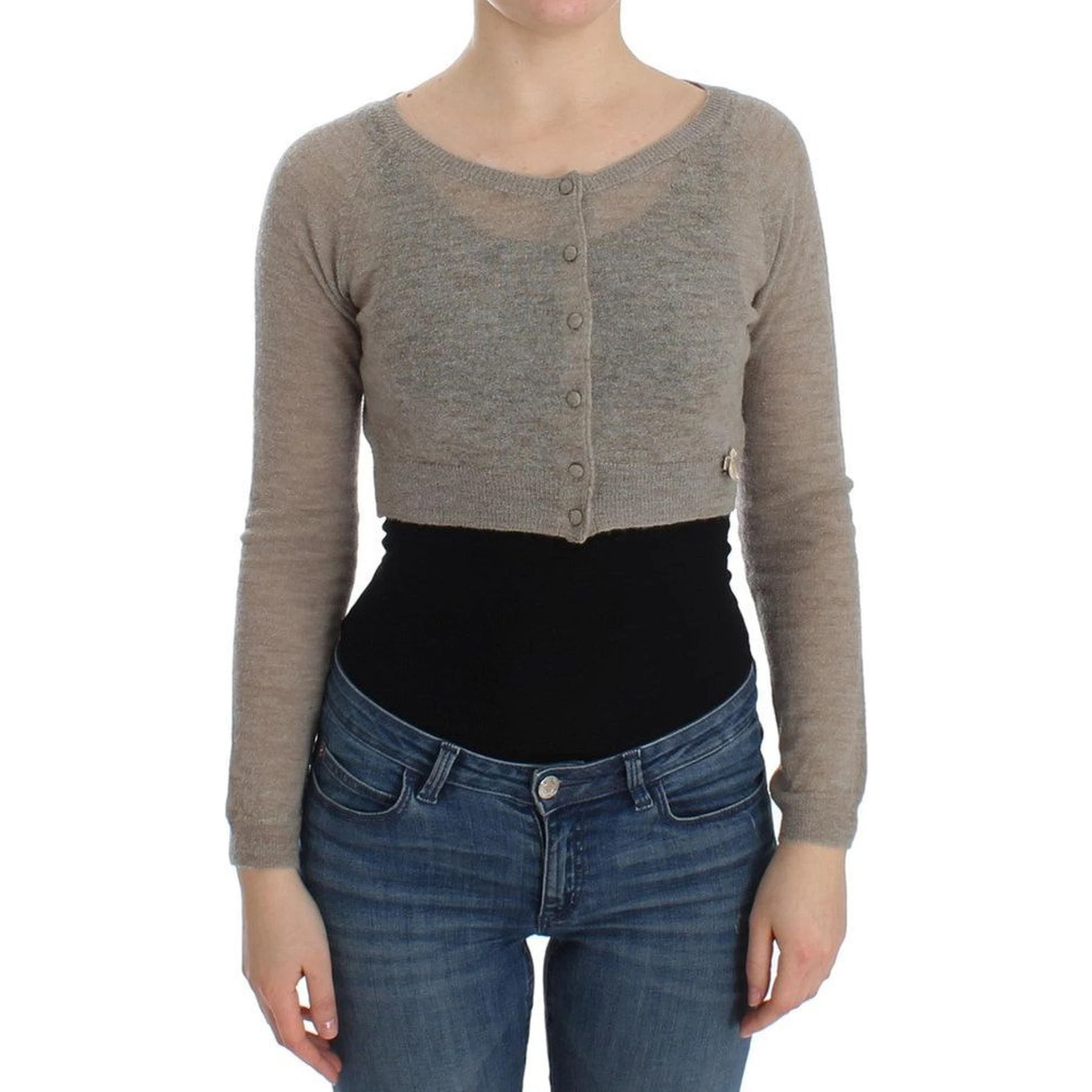 Beige Alpaca Leather Cardigan