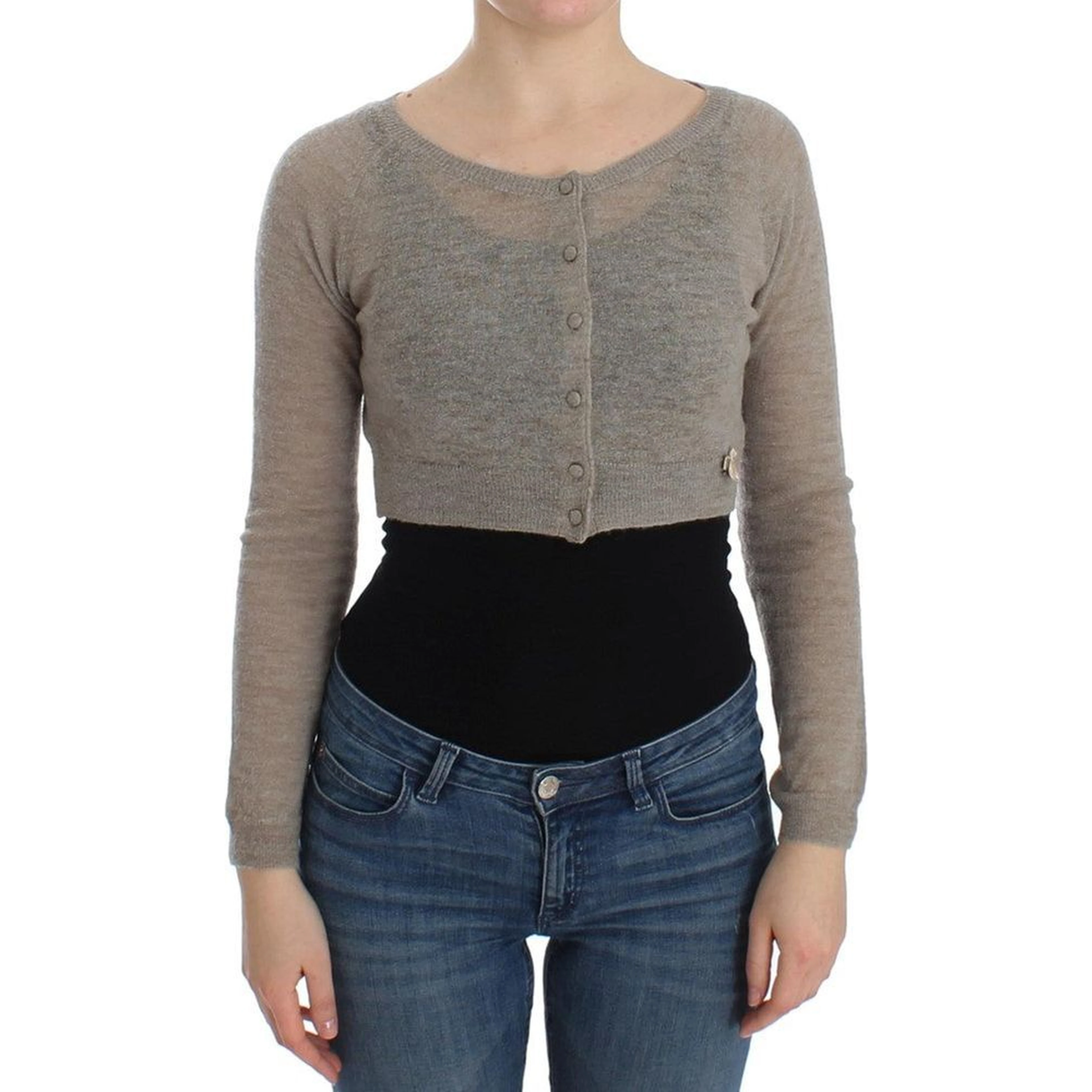 Beige Alpaca Leather Cardigan