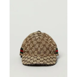 Beige Cotton And Leather Cap (Baseball Hat)