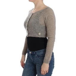 Beige Alpaca Leather Cardigan