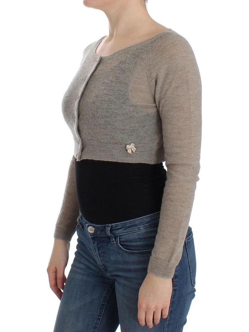 Beige Alpaca Leather Cardigan