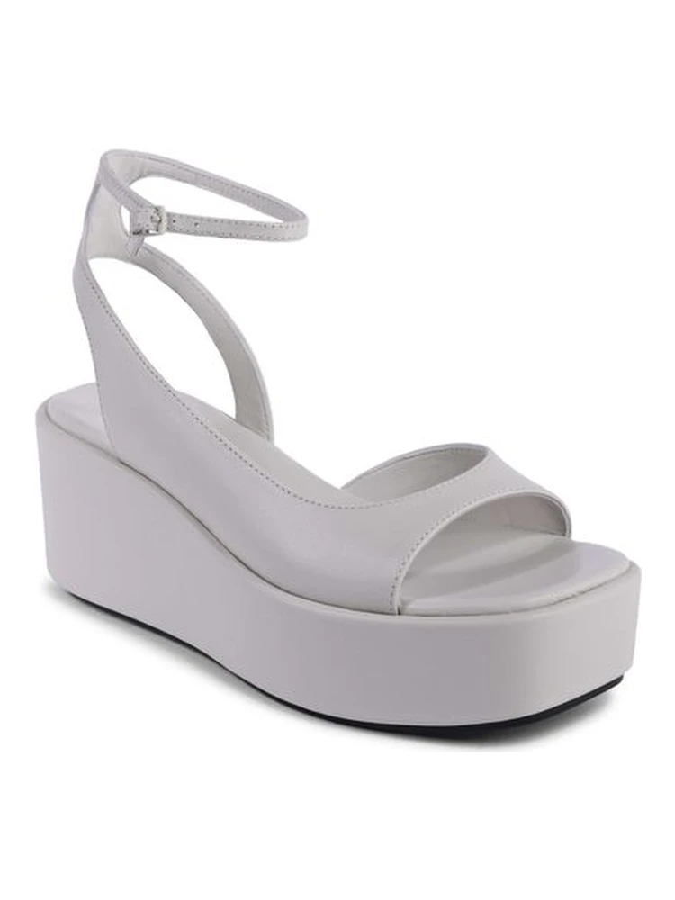 Beige Leather Platform Sandals alternative