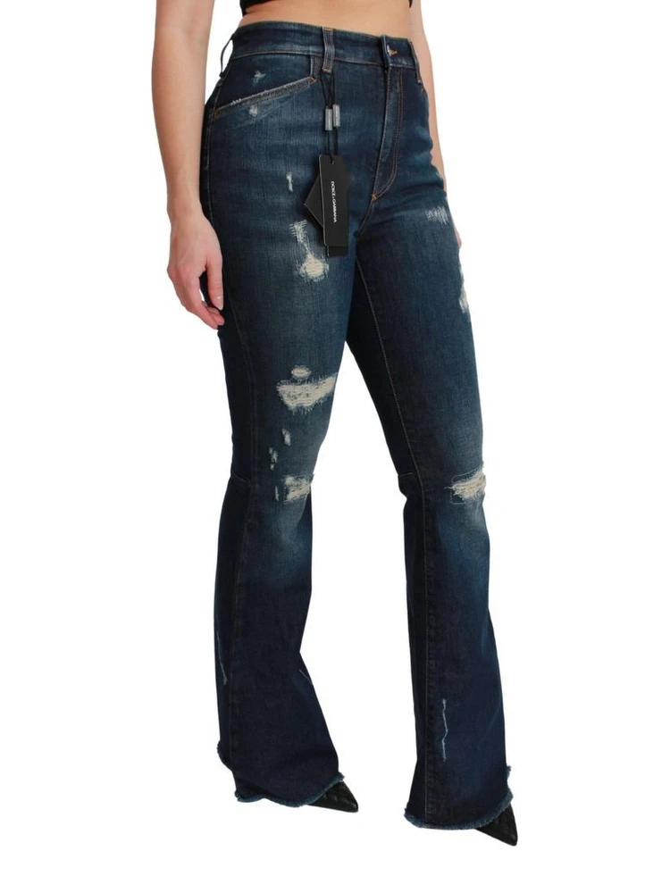 Blue Cotton Flared Jeans alternative