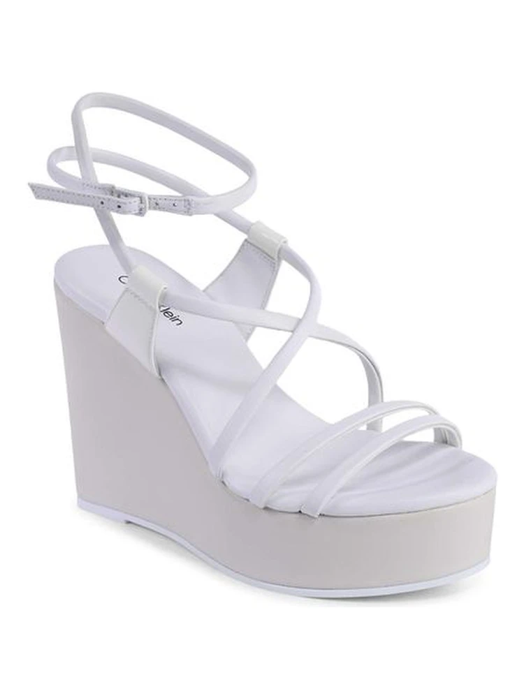 White Leather Wedge Sandals alternative