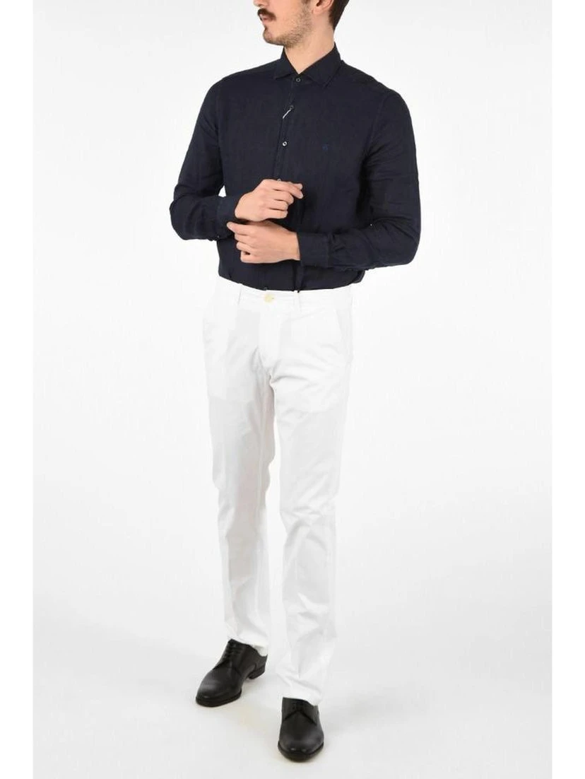 White Cotton Chino Pants