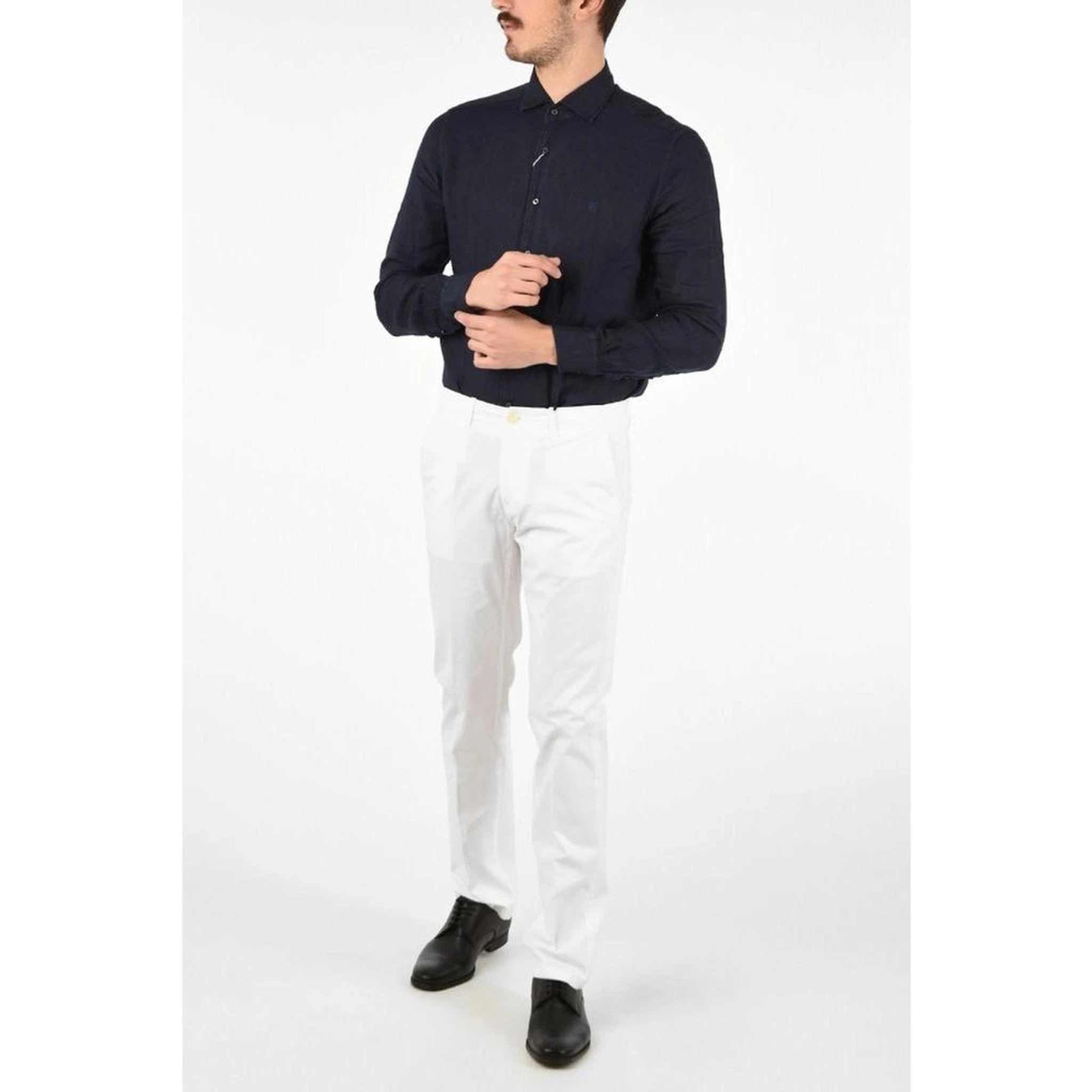 White Cotton Chino Pants