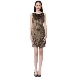 Brown Viscose Casual Dress