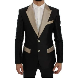 Black Silk Two-Piece Suit