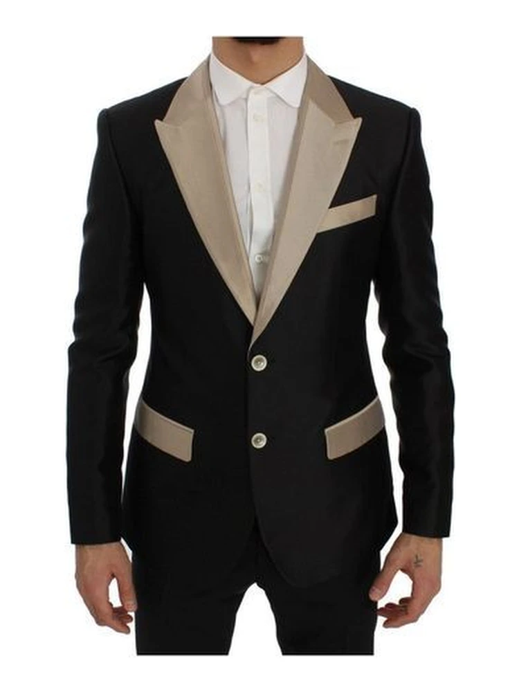 Black Silk Two-Piece Suit