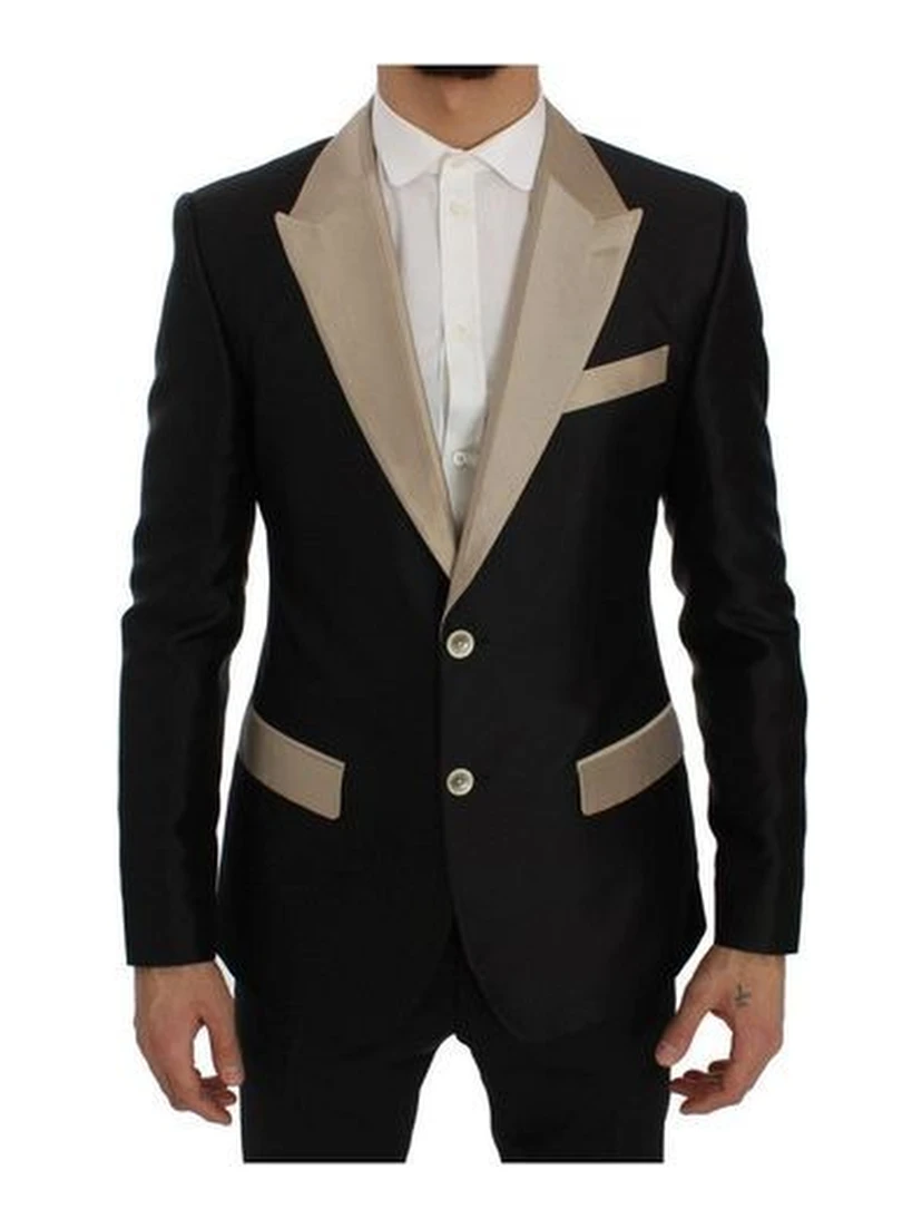 Black Silk Two-Piece Suit