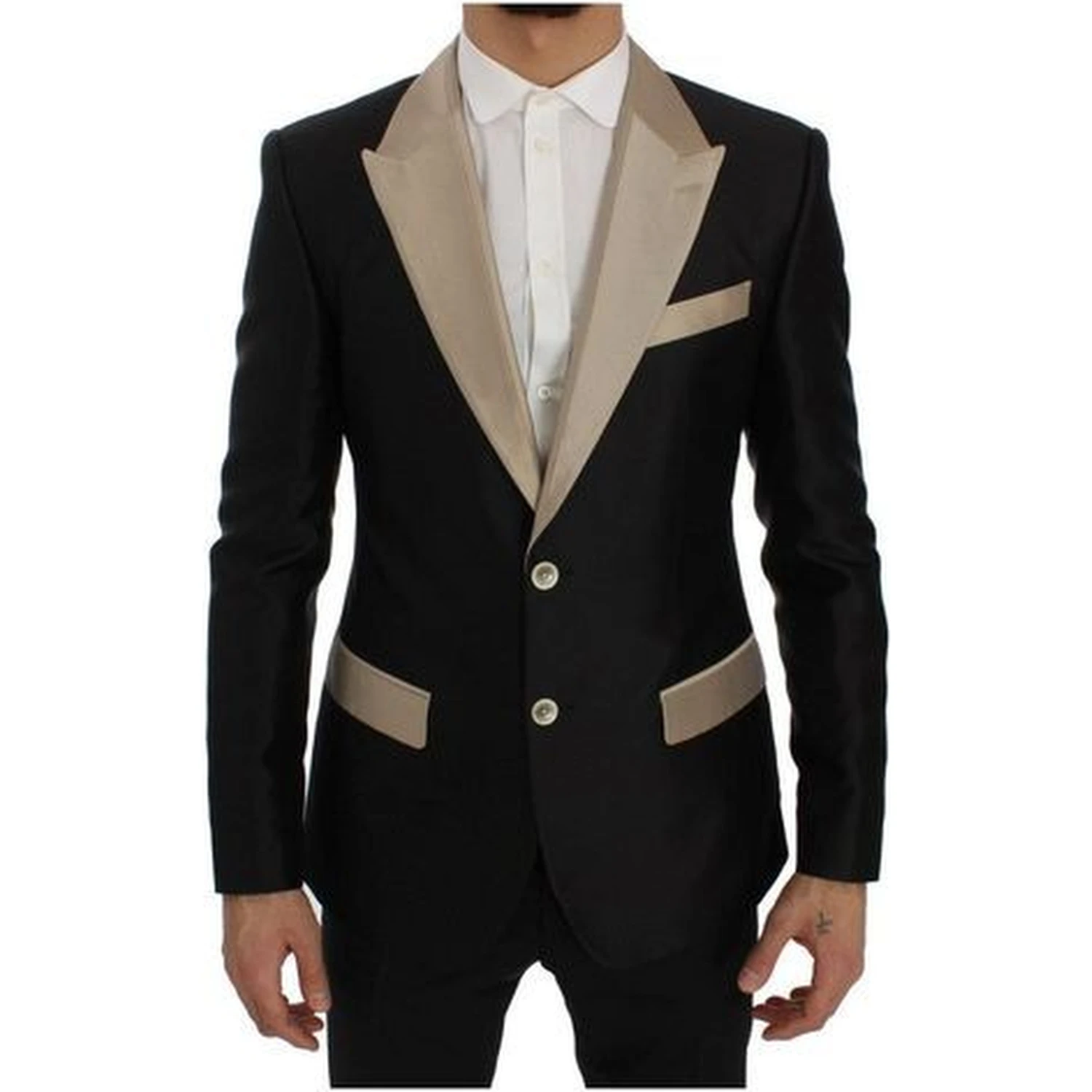 Black Silk Two-Piece Suit
