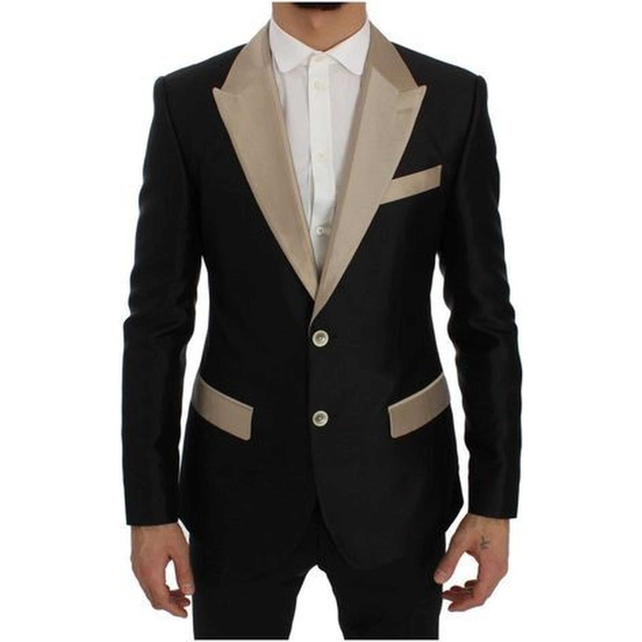 Black Silk Two-Piece Suit