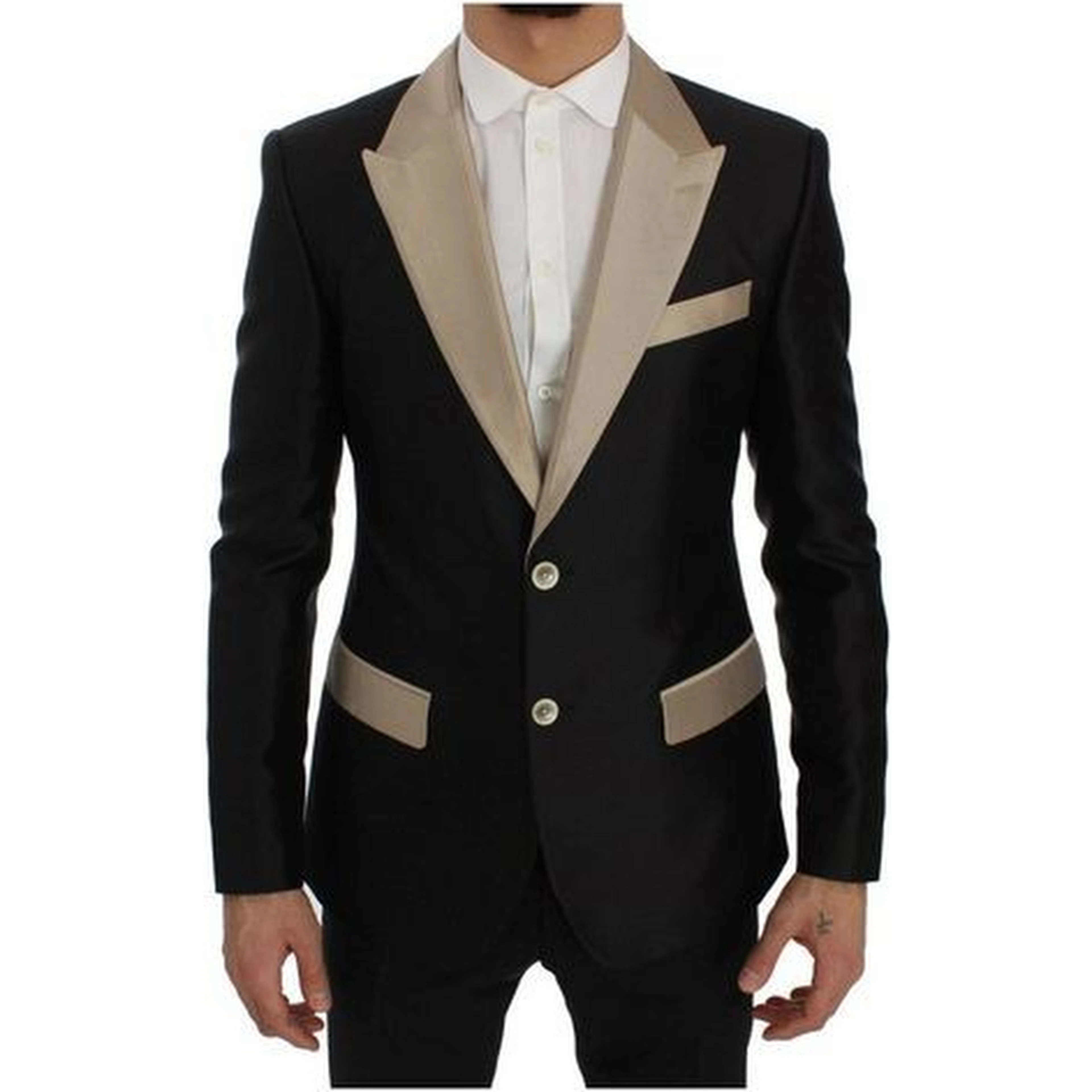 Black Silk Two-Piece Suit