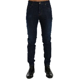 Blue Cotton Slim Fit Jeans
