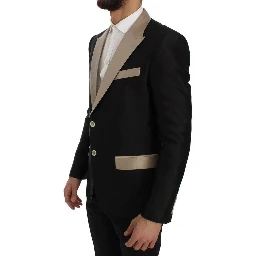 Black Silk Two-Piece Suit