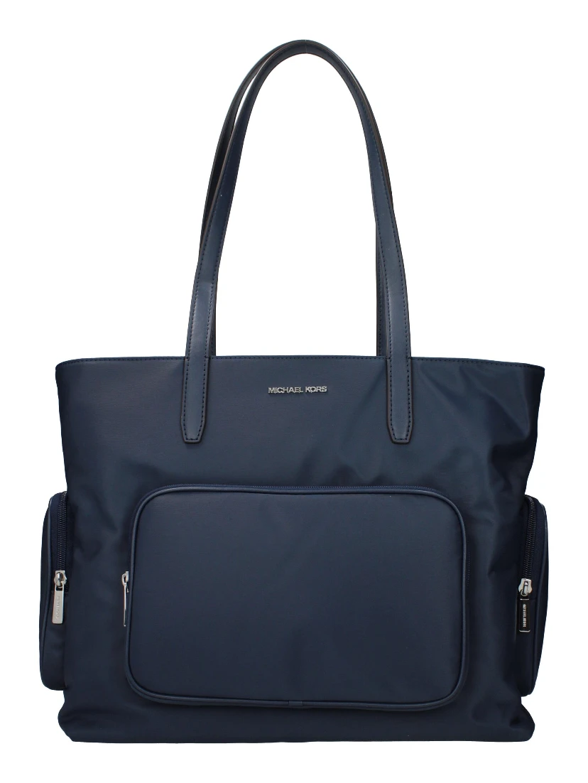 Blue Fabric Shoulder Bag