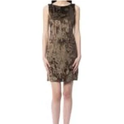 Brown Viscose Casual Dress