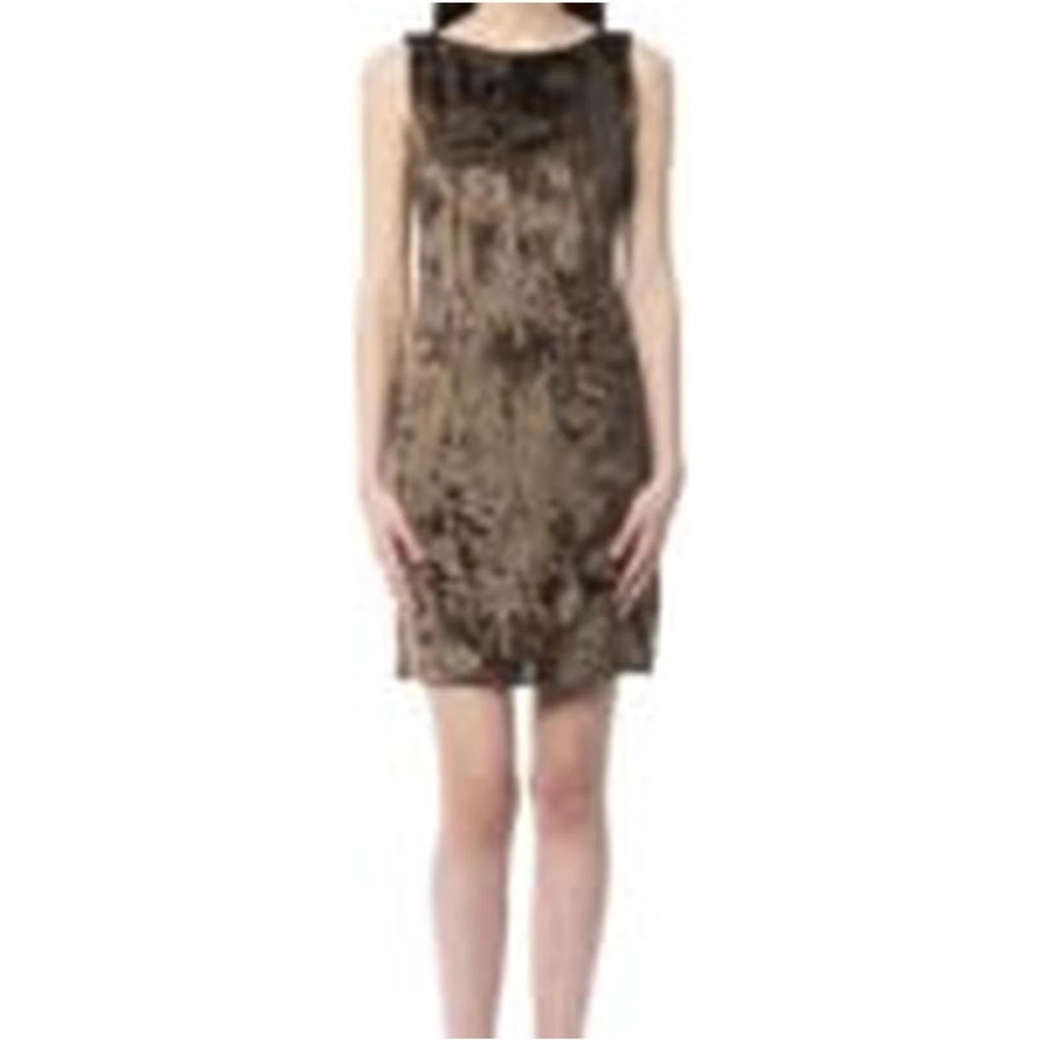 Brown Viscose Casual Dress