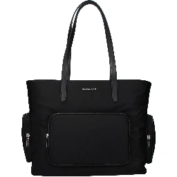 Black Fabric Shoulder Bag