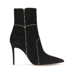 Black Leather Ankle Boots