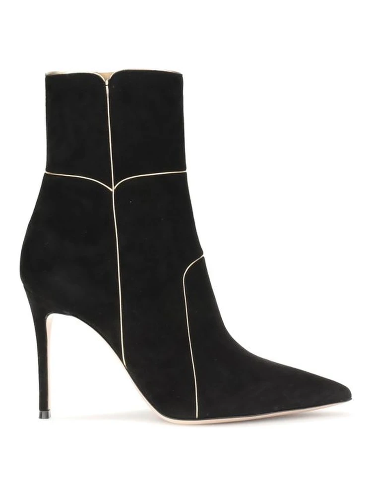 Black Leather Ankle Boots