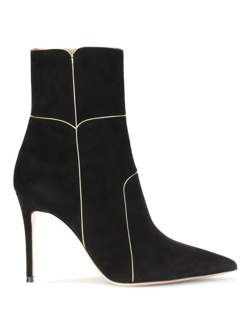 Black Leather Ankle Boots