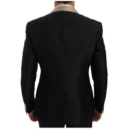 Black Silk Two-Piece Suit