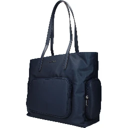 Blue Fabric Shoulder Bag