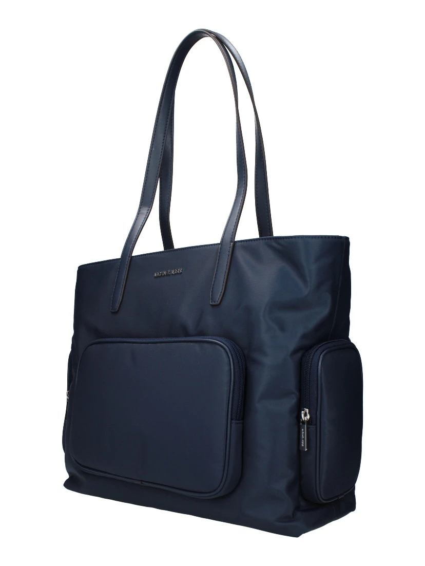 Blue Fabric Shoulder Bag