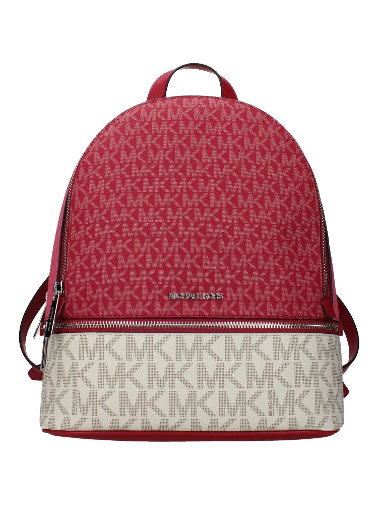 Beige Fabric Backpack