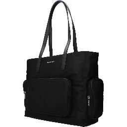 Black Fabric Shoulder Bag