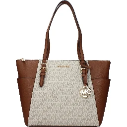 Beige Leather Shoulder Bag