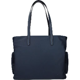 Blue Fabric Shoulder Bag