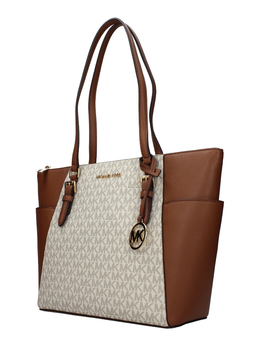 Beige Leather Shoulder Bag