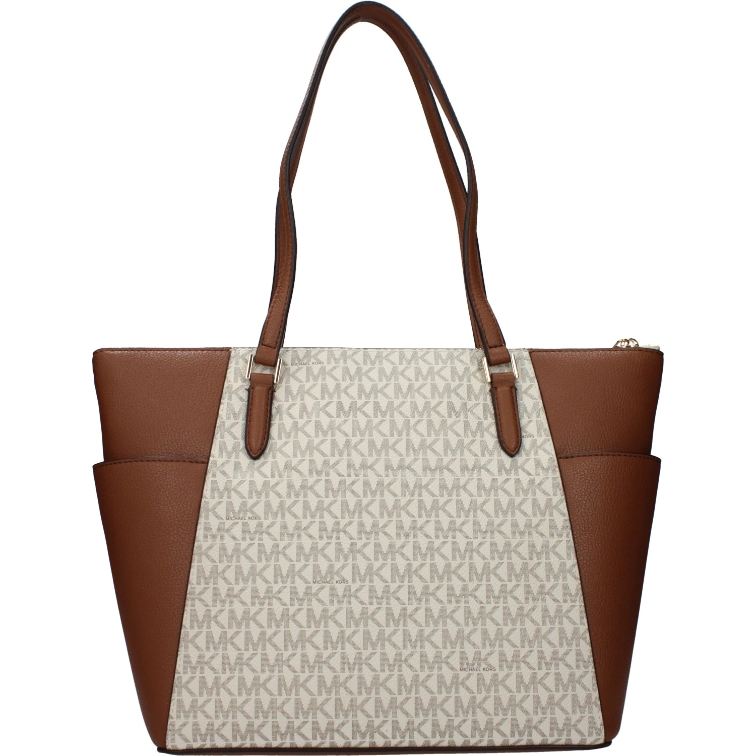 Beige Leather Shoulder Bag