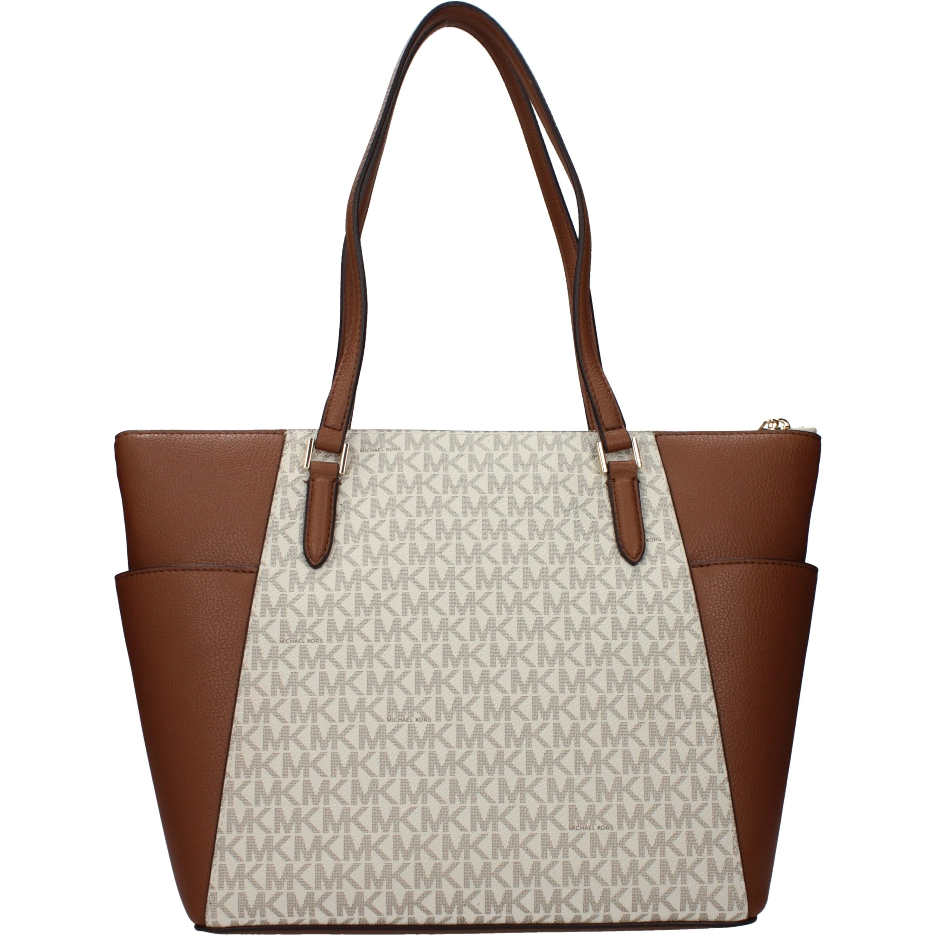 Beige Leather Shoulder Bag