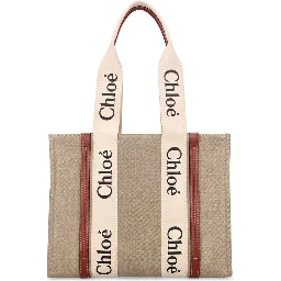 Beige Linen Tote Bag