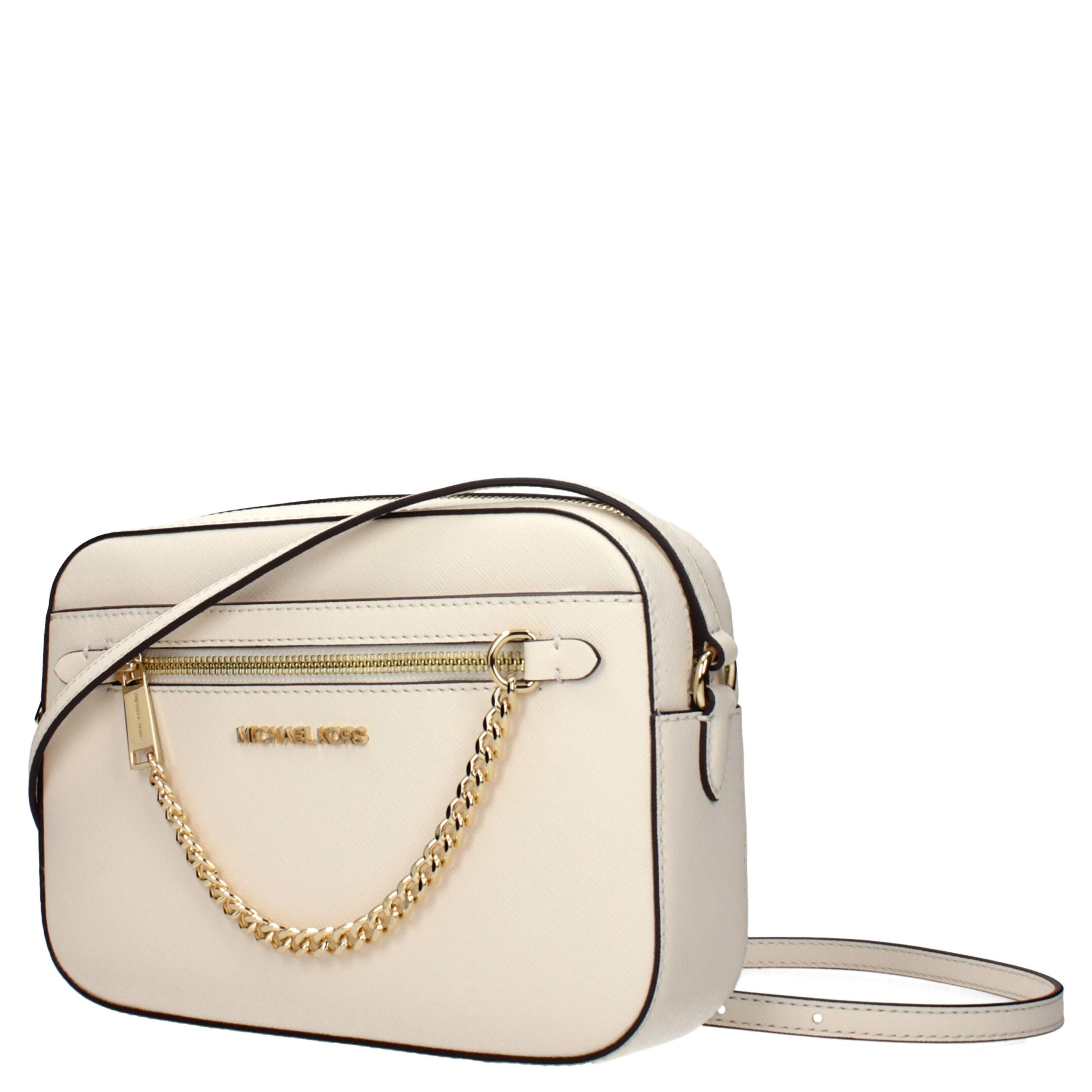 Beige Leather Crossbody Bag