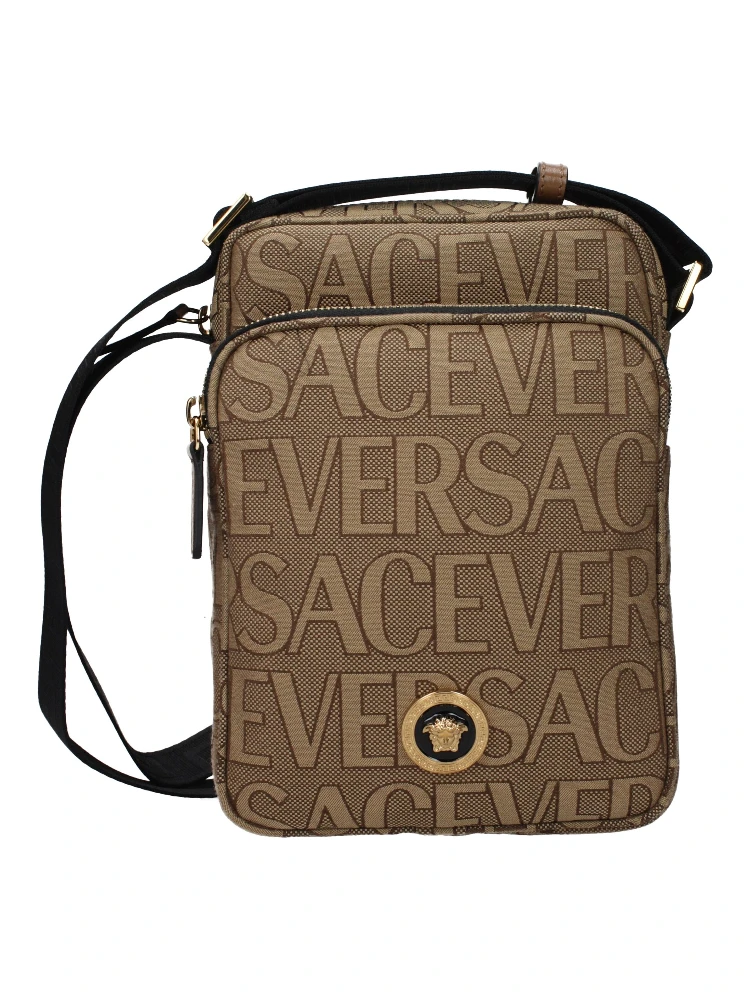 Beige Fabric Shoulder Bag