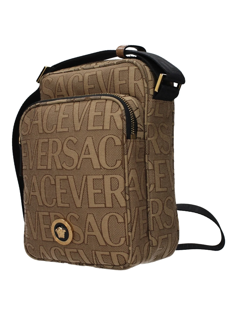 Beige Fabric Shoulder Bag