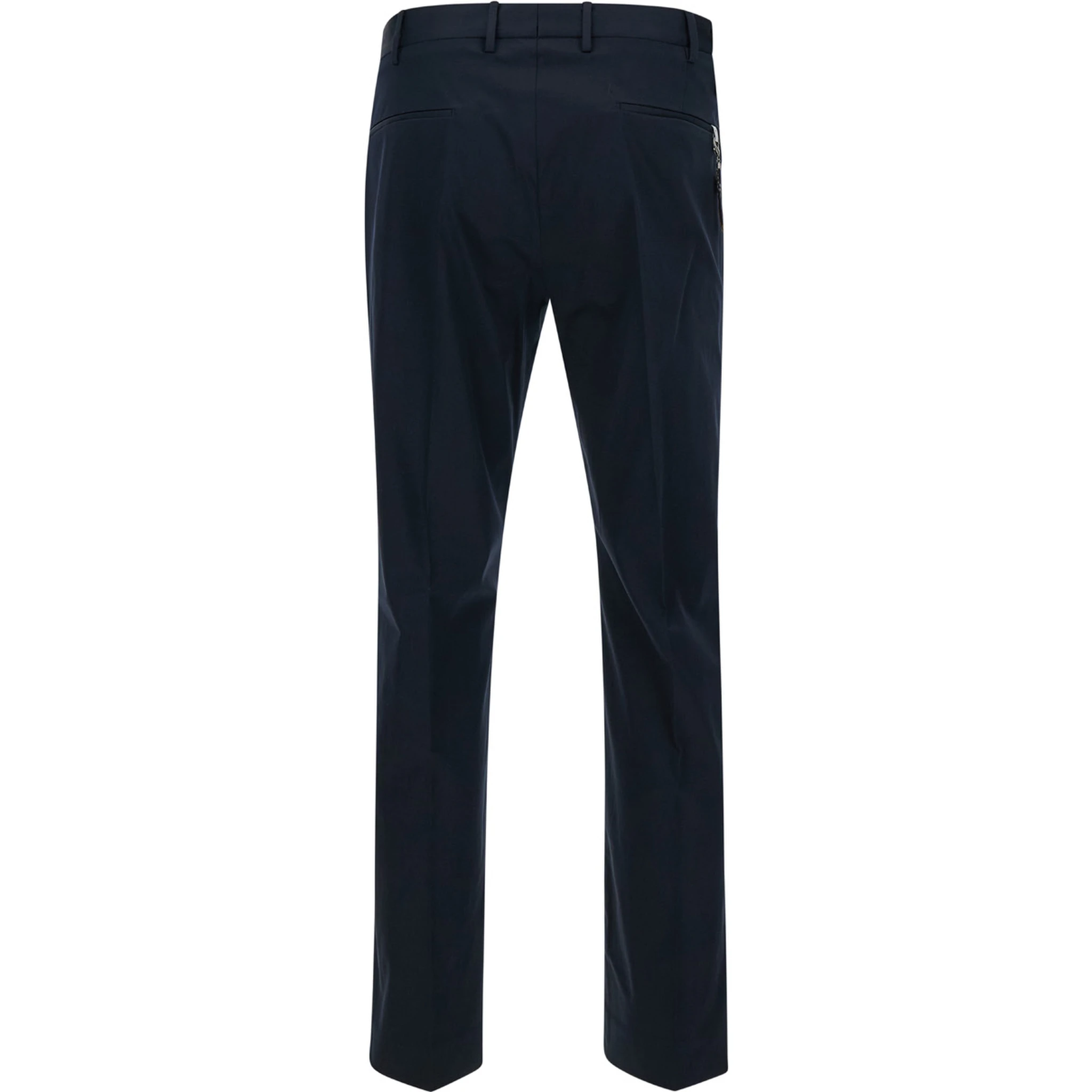 Blu Slim Fit Trousers in Cotton Blend Man