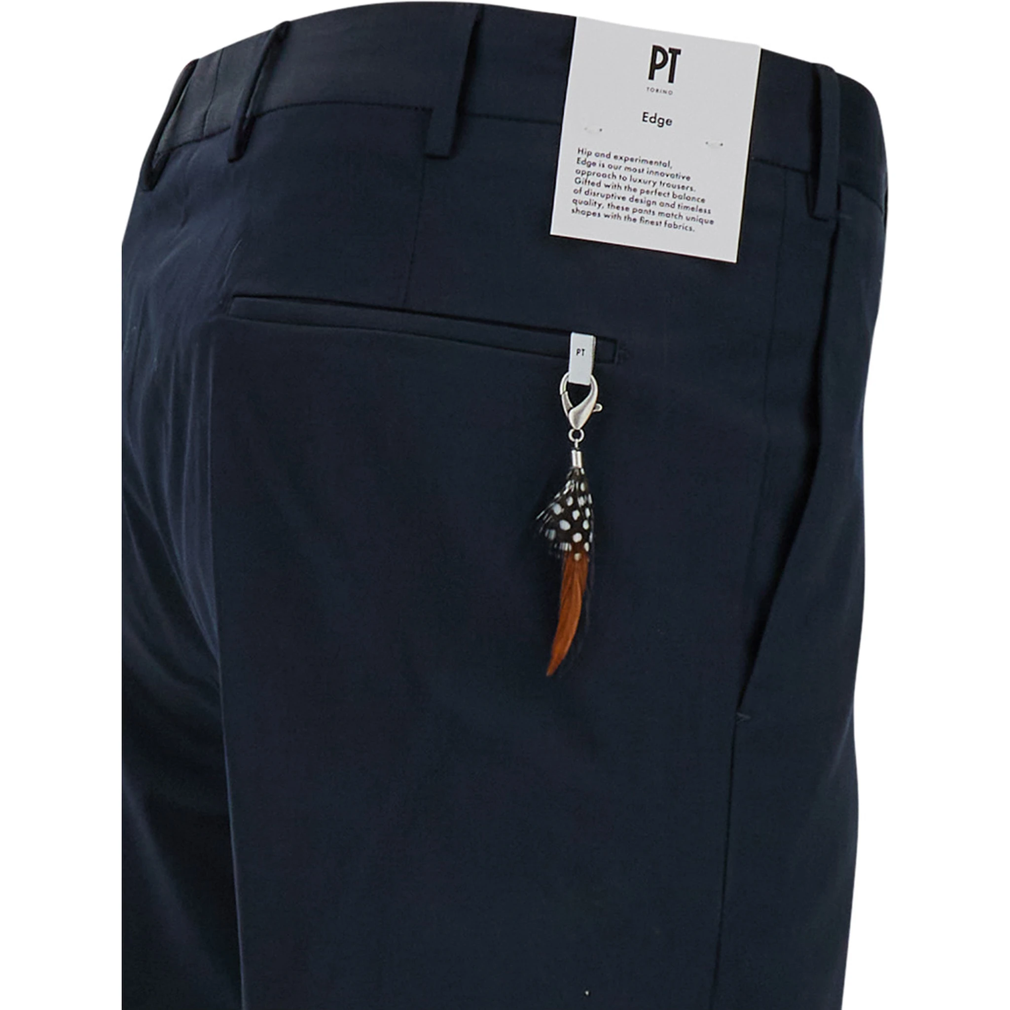 Blu Slim Fit Trousers in Cotton Blend Man